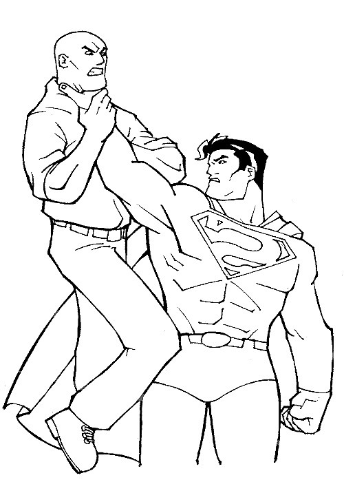 coloriage superman a imprimer gratuit
