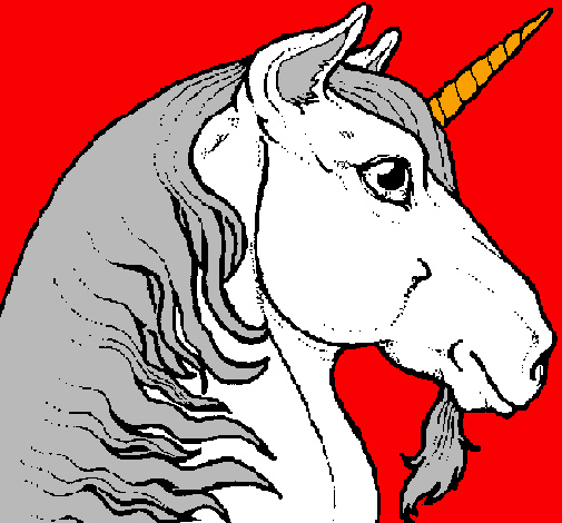 tête de licorne colorie par poney