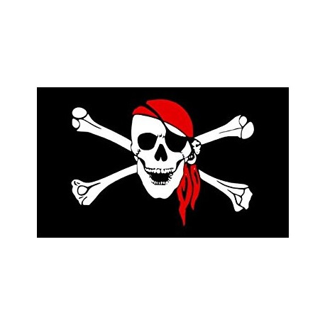 2671 drapeau pirate tete de mort 90x150cm