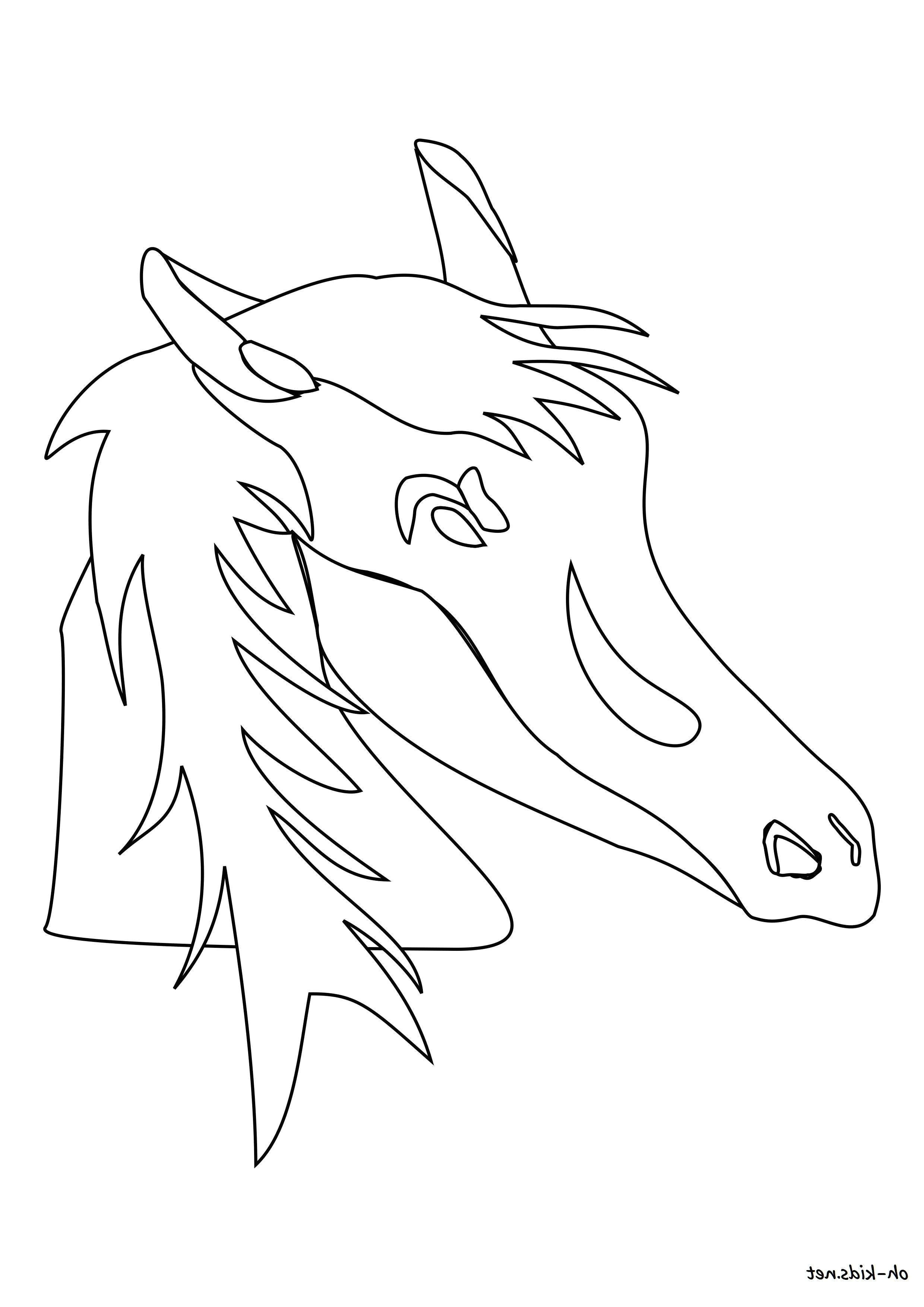 coloriage cheval aile