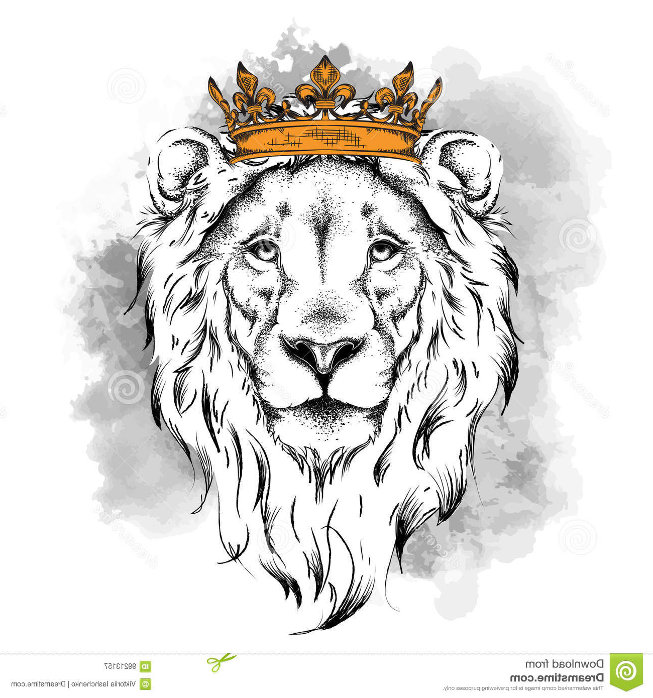 illustration stock tête dessin ethnique main couronne port lion les verres peut être employé copie affiches t shirts vecteur image