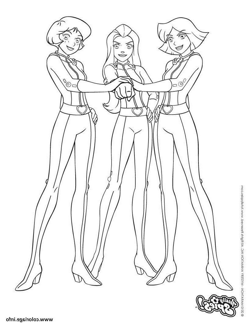 totally spies a colorier espionne coloriage dessin