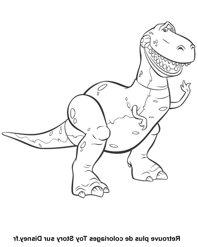 coloriage toy story 3 rex le dinosaure