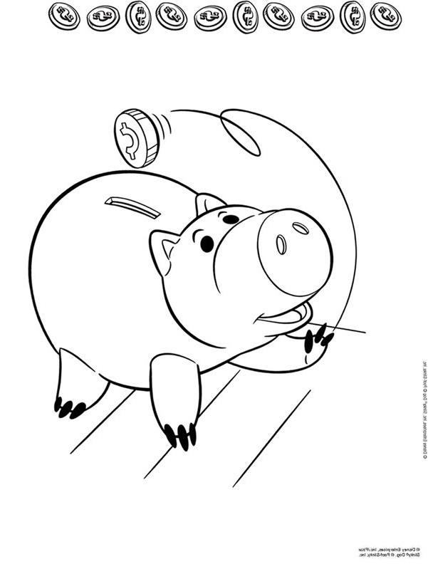 Coloriage Toy Story Cochon