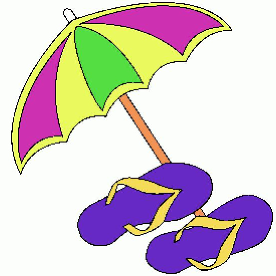 dessin parasol tong vacances ete 91