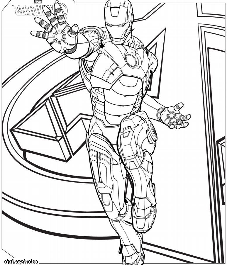 iron man avengers coloriage dessin 8377