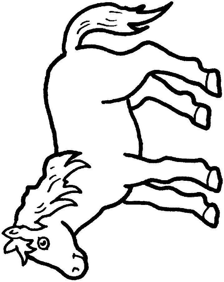 coloriage cheval simple