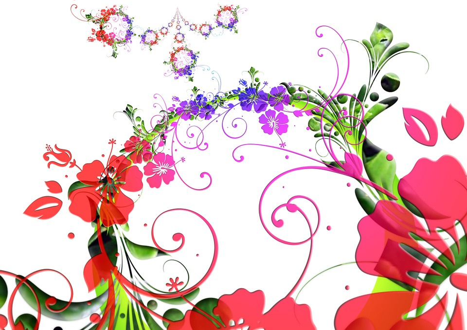 fleurs dessin floral flora couleur