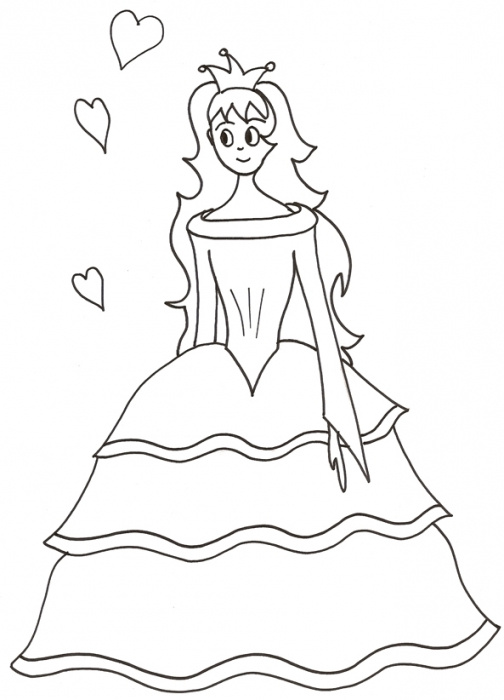 dessin simple princesse