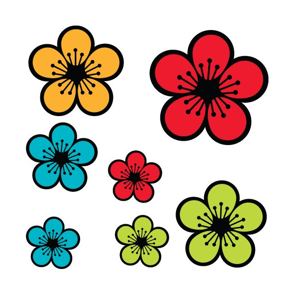 427 stickers fleurs asie lilit