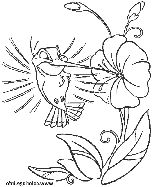 fleur et oiseau coloriage dessin