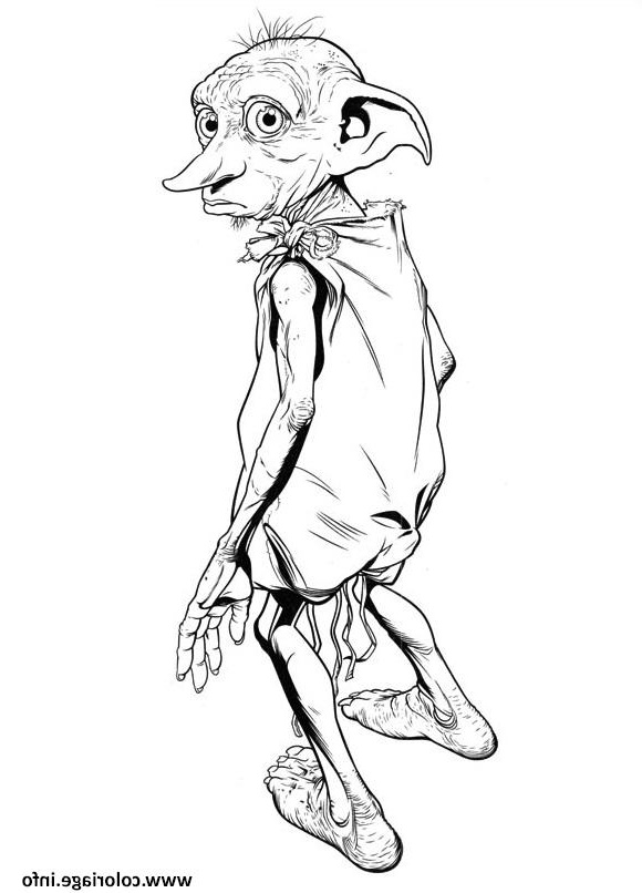 dobby elf harry potter coloriage dessin