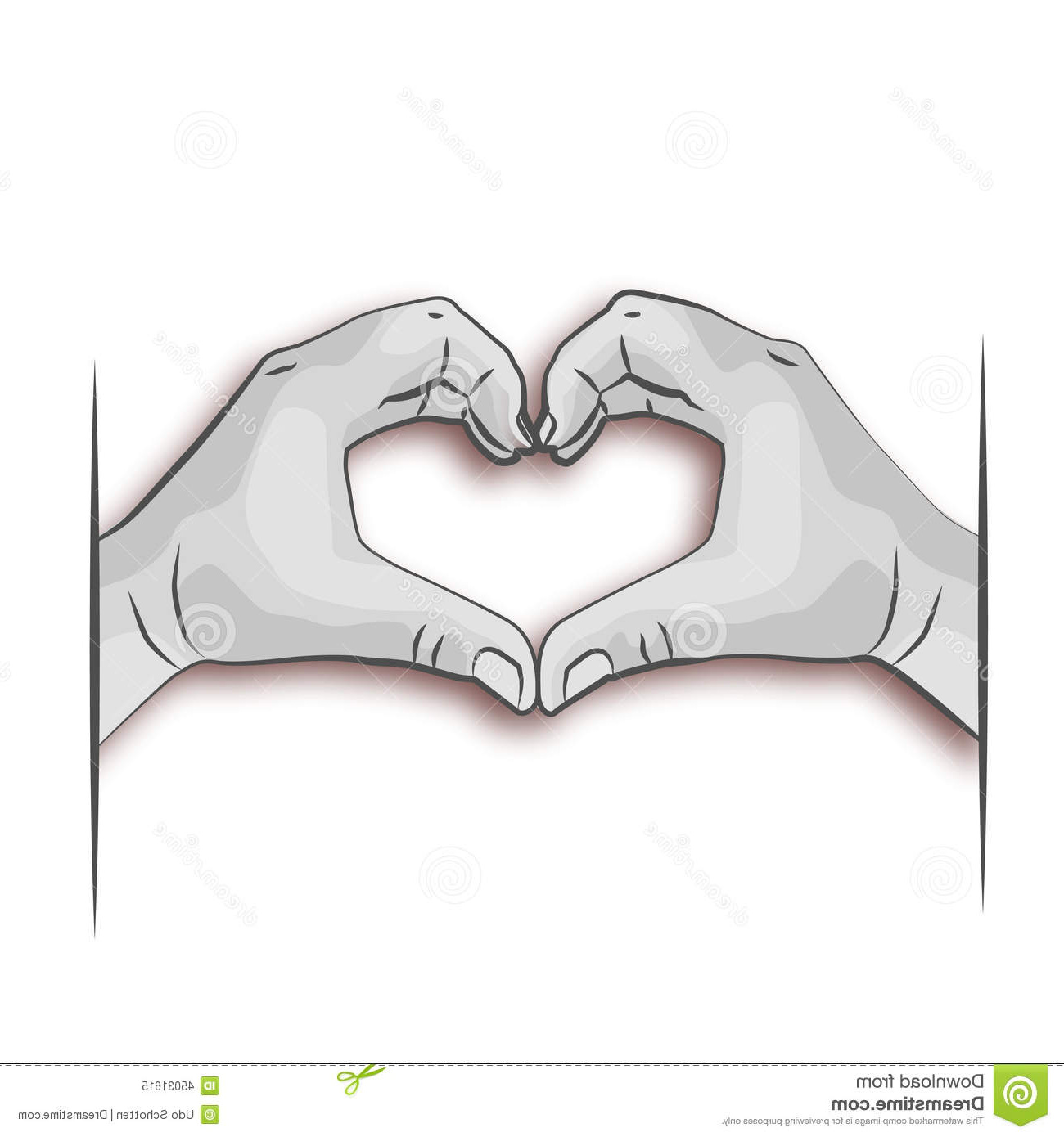 illustration stock deux mains formant un coeur image