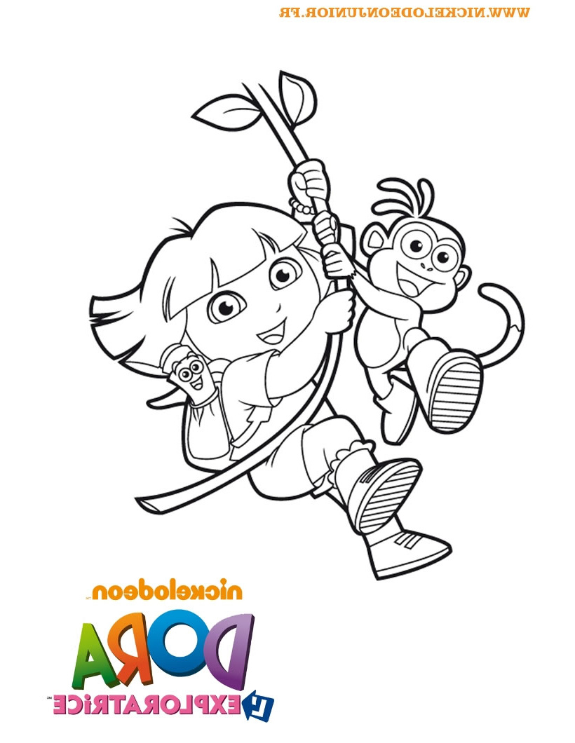 coloriage dora and friends