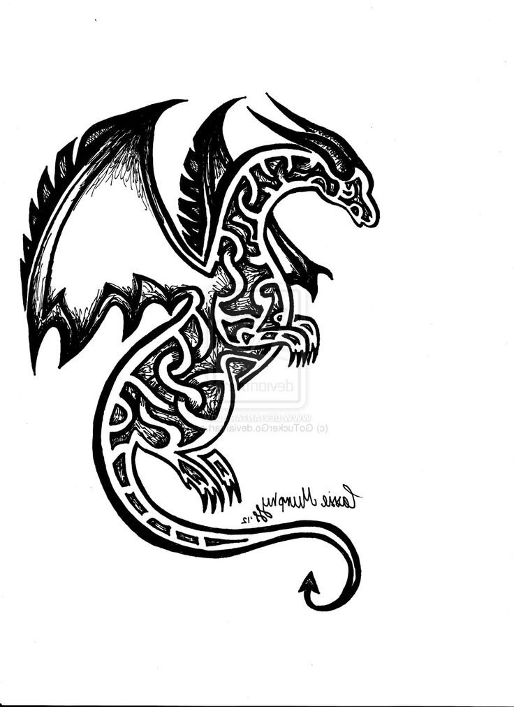 simple dragon drawing