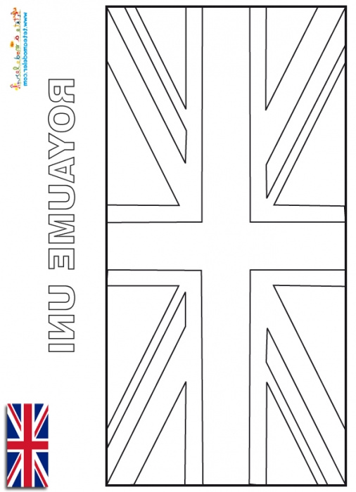 coloriage drapeau royaume uni