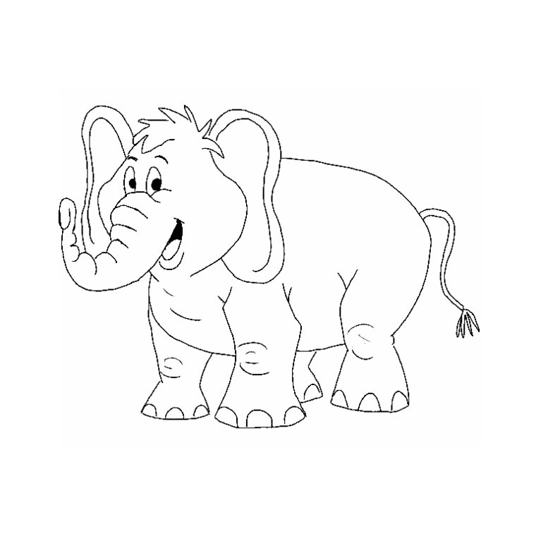 coloriage elephant a imprimer