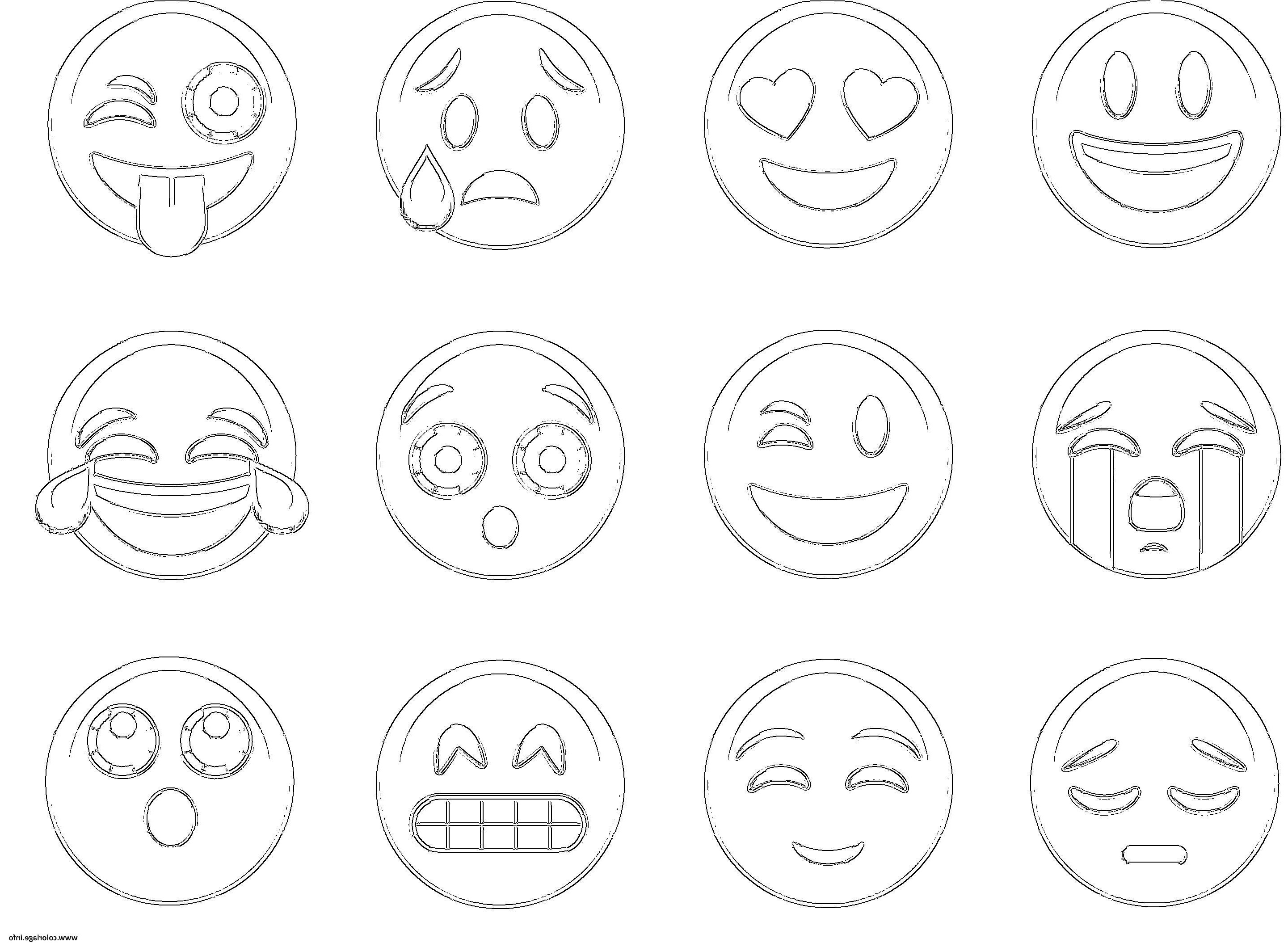 dessin de emoji a colorier
