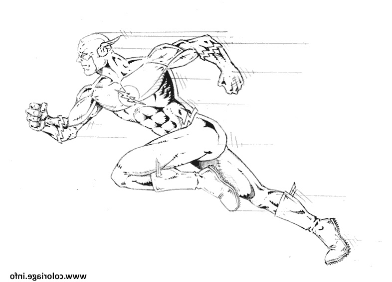 flash super heros marvel en pleine vitesse coloriage