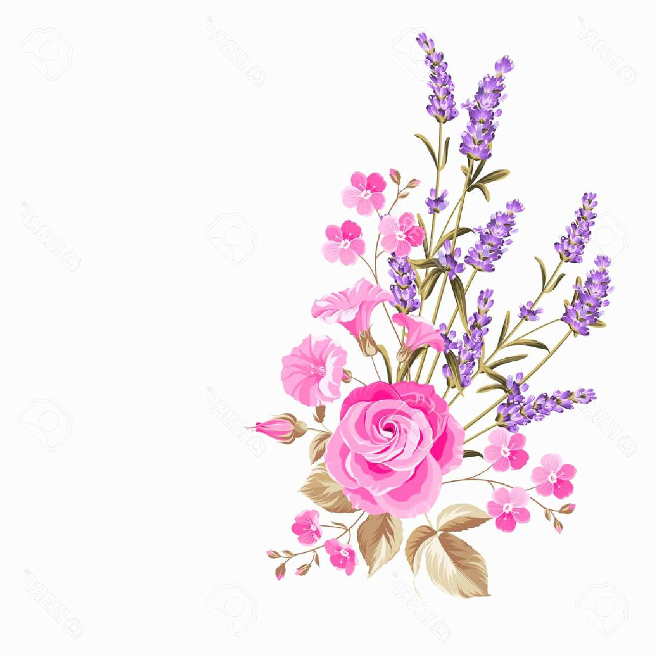 dessin couronne de fleurs rose
