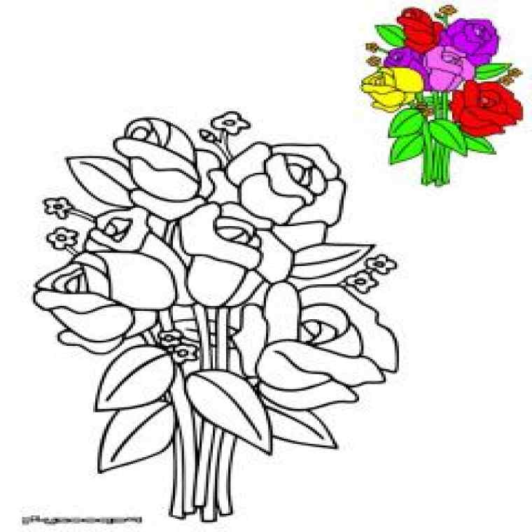 fleur rose dessin