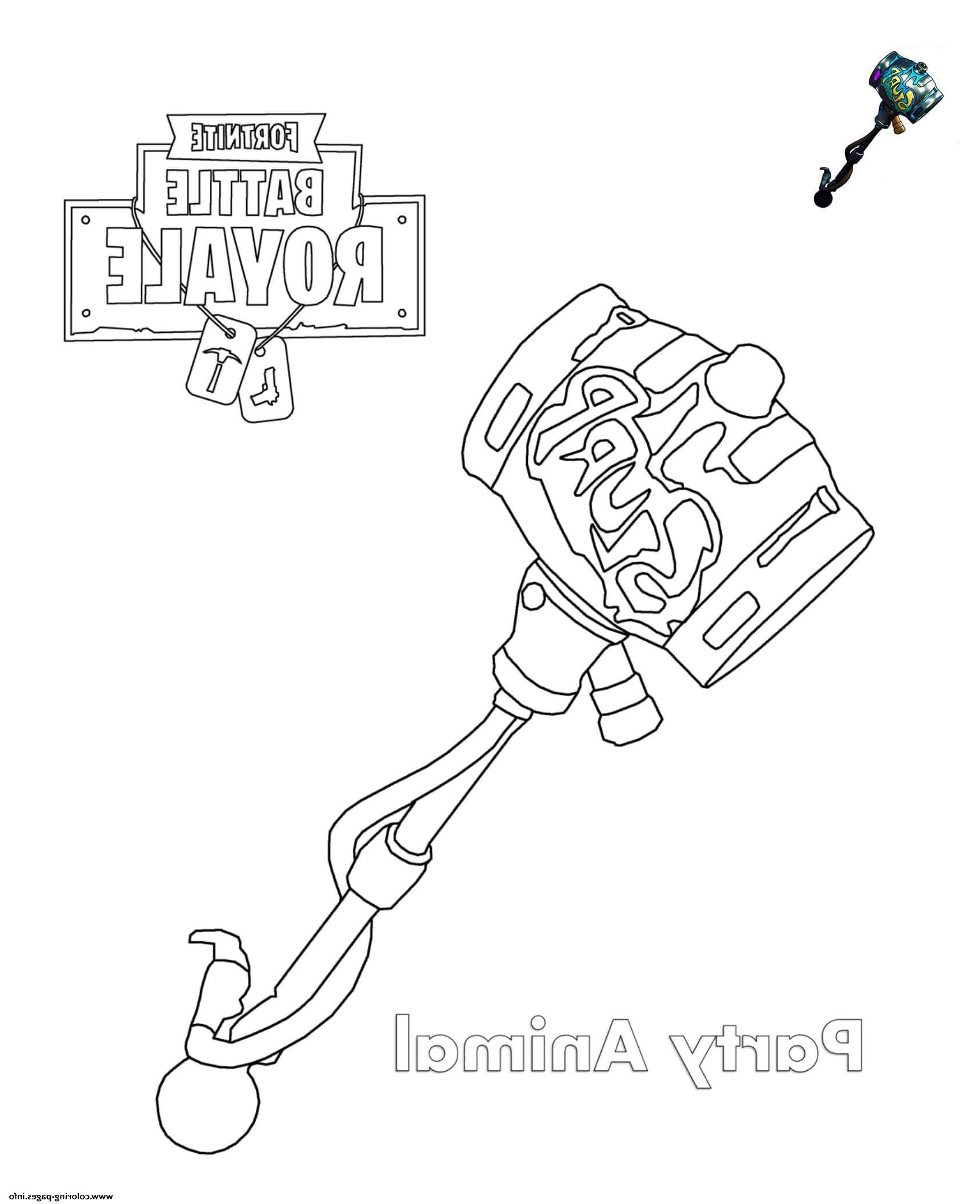 party animal fortnite printable coloring pages book