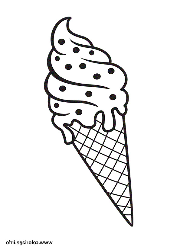 grand cornet de creme glace au chocolat vacance ete coloriage dessin