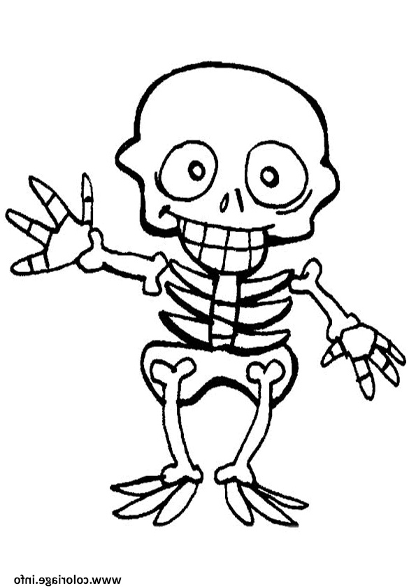 squelette enfant halloween coloriage