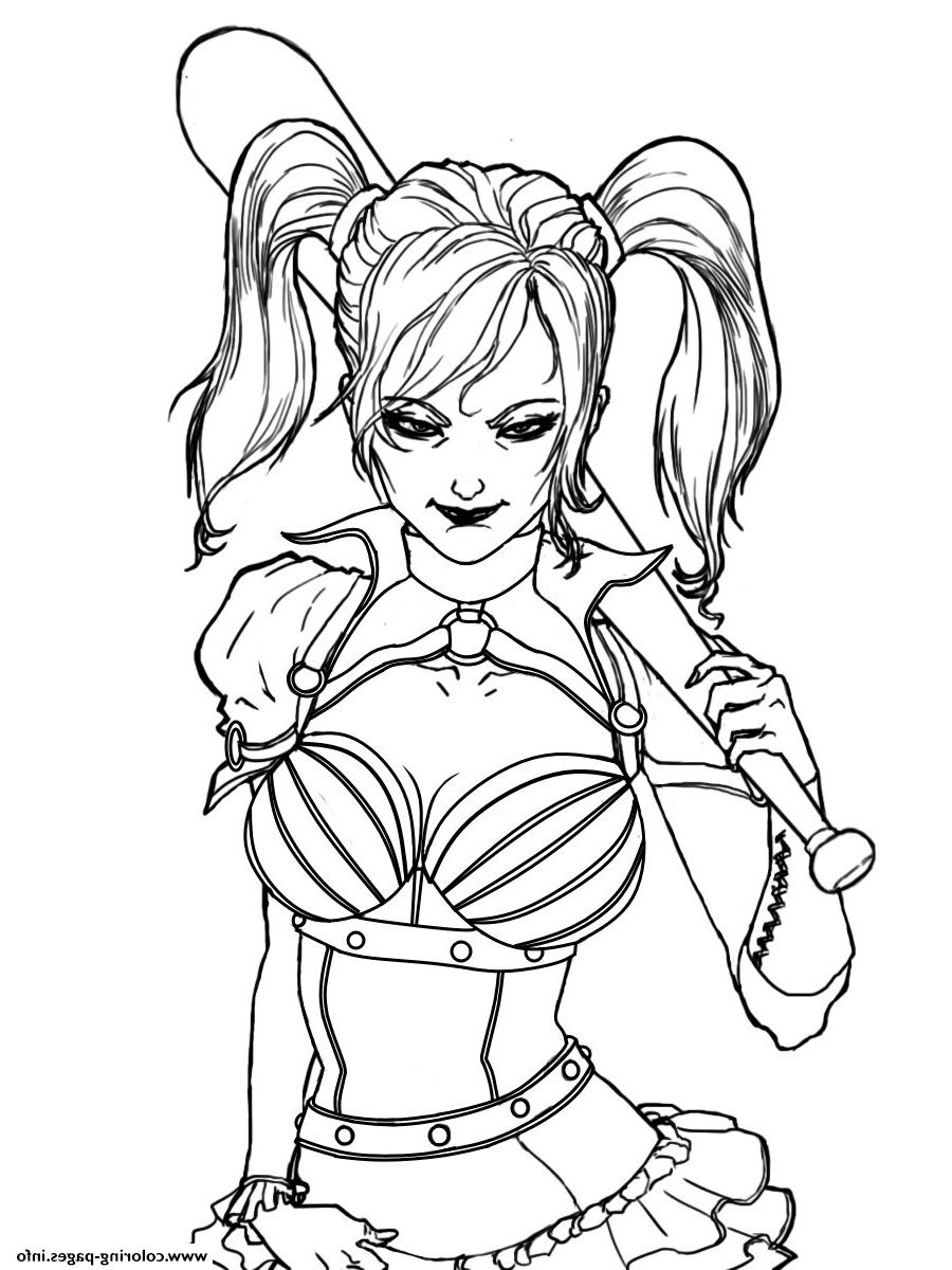 harley quinn american ic books printable coloring pages book