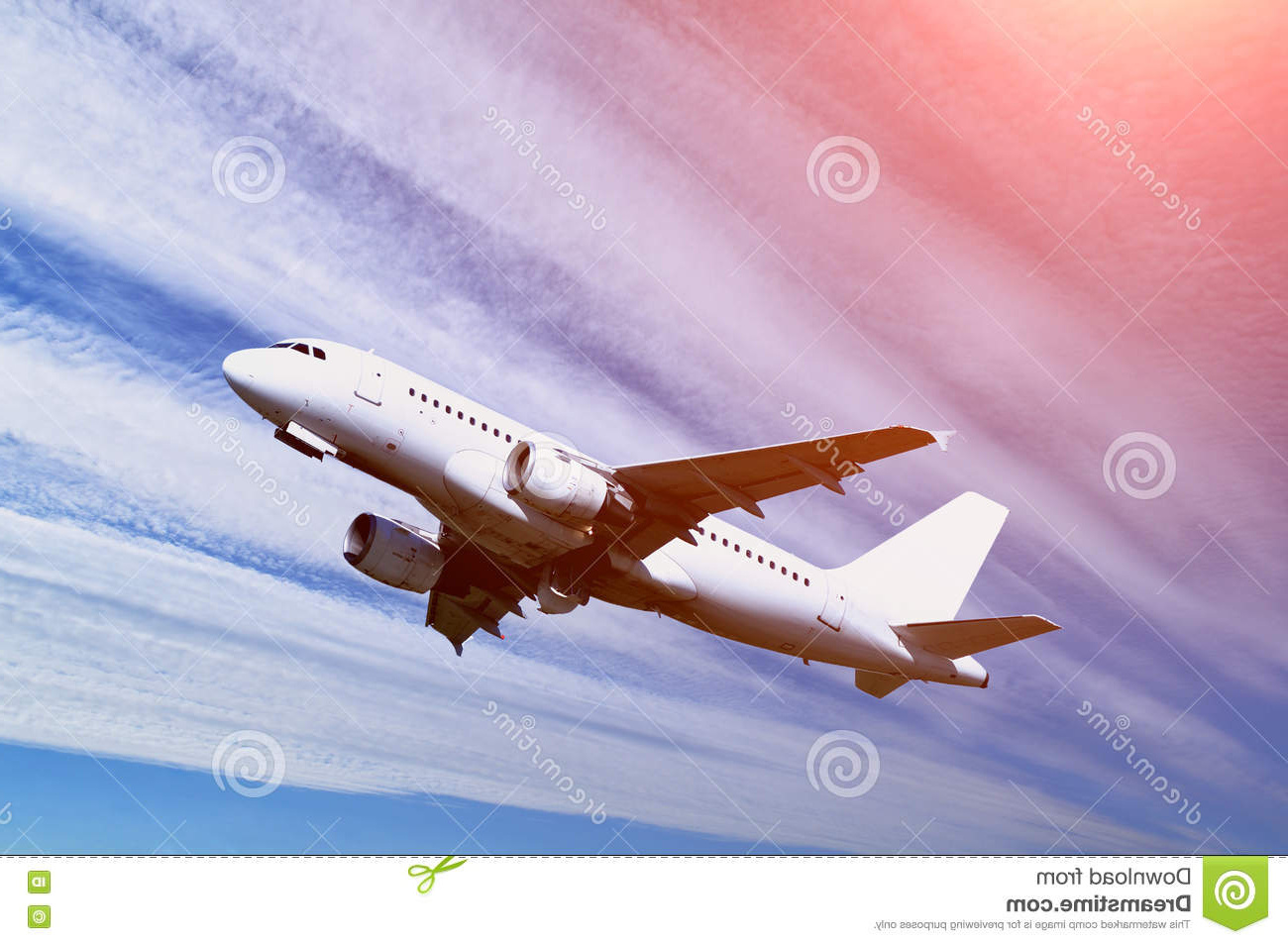 fond de voyage avec le vol davion dans le ciel bleu photo stock a avion dans le ciel