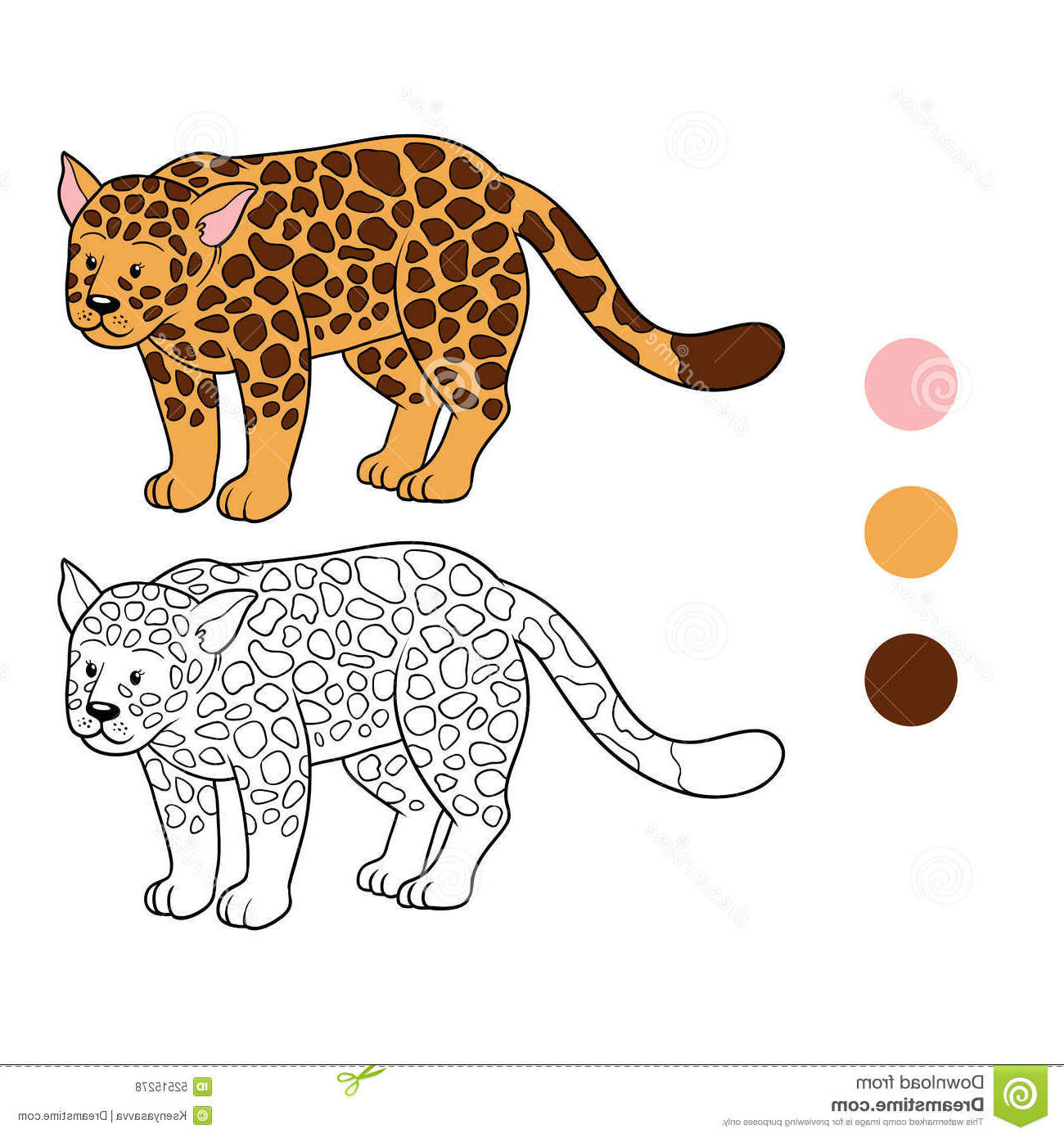 illustration stock livre de coloriage jaguar image