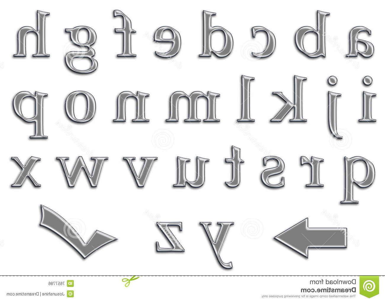 royalty free stock image chrome letter alphabet lowercase image