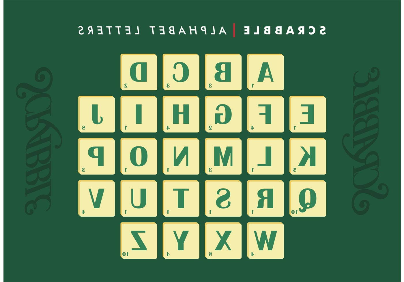 scrabble alphabet letters vector free