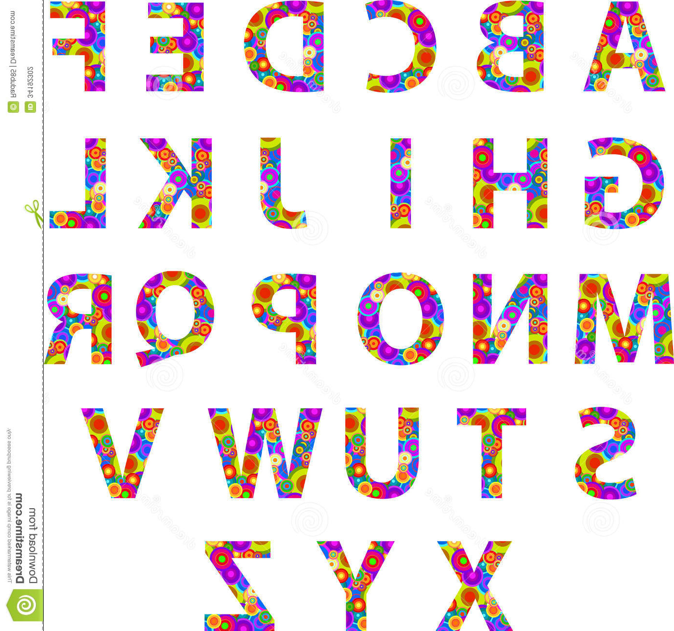 stock photography alphabet letters retro disco circles texture vector illustration image