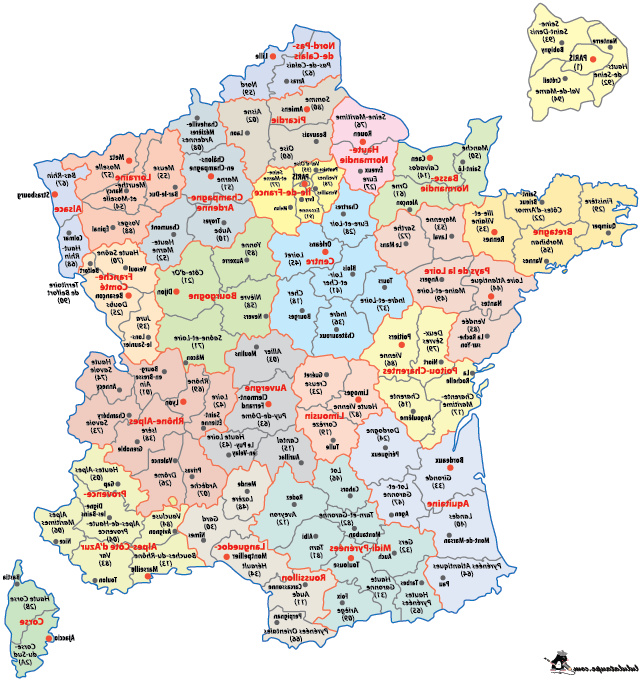 57 carte departements regions