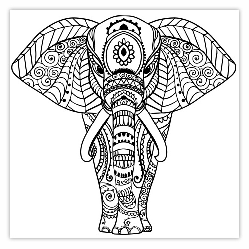 stickers deco elephant mandala in n 20