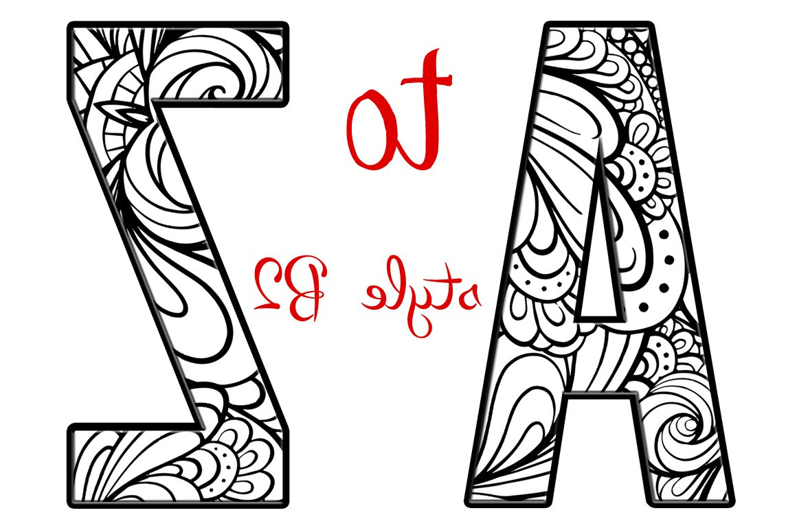 Coloring Letters of the Alphabet B2