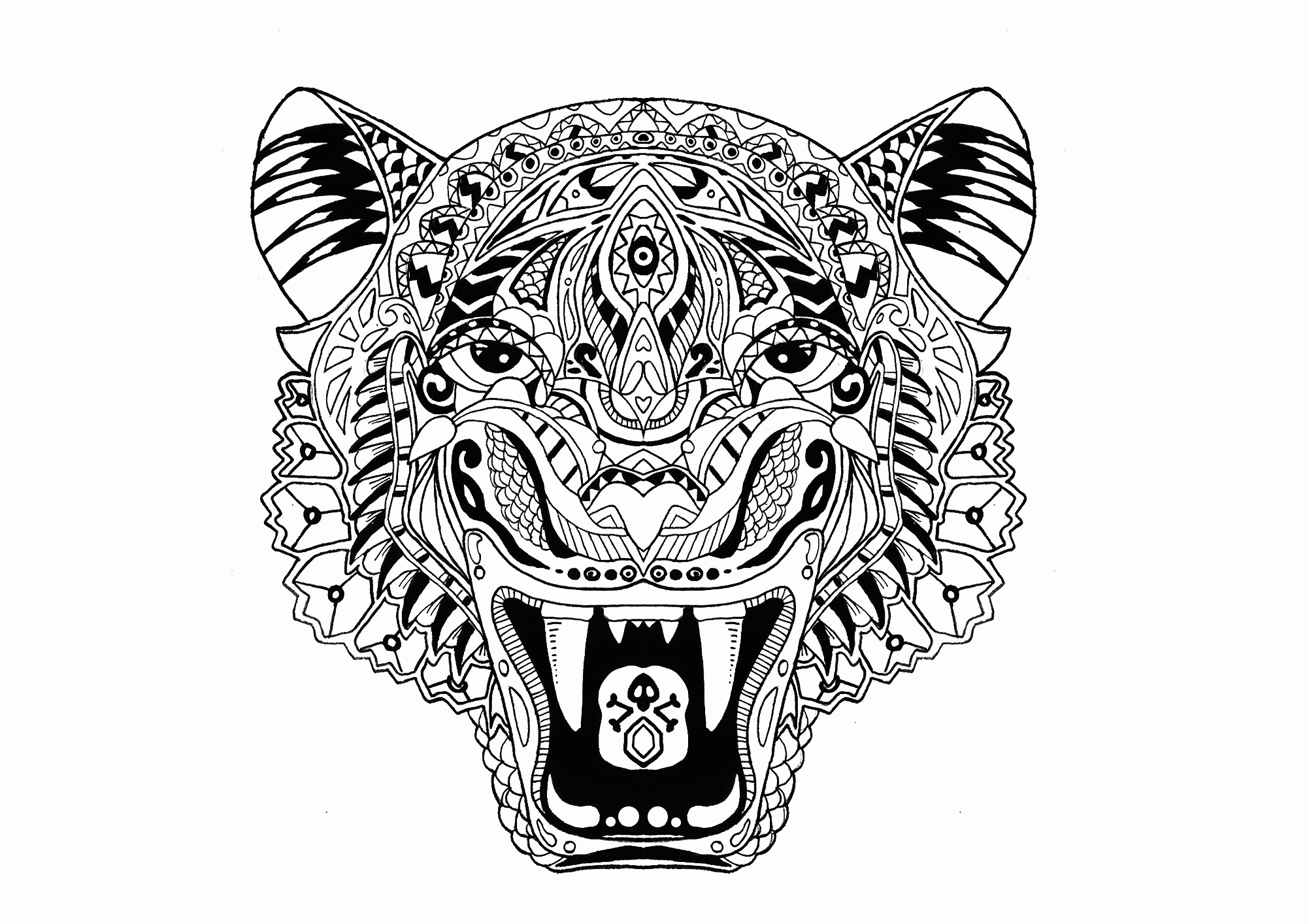 coloriage tigre maternelle