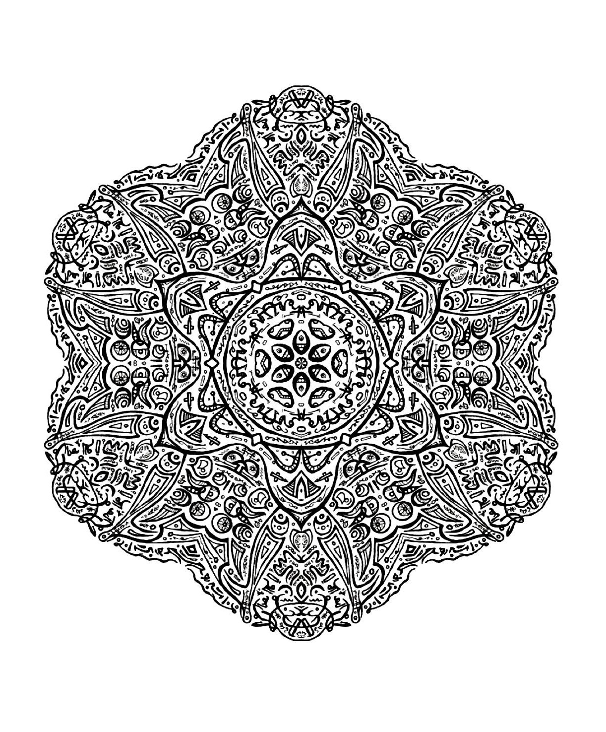 difficult mandala coloring pages