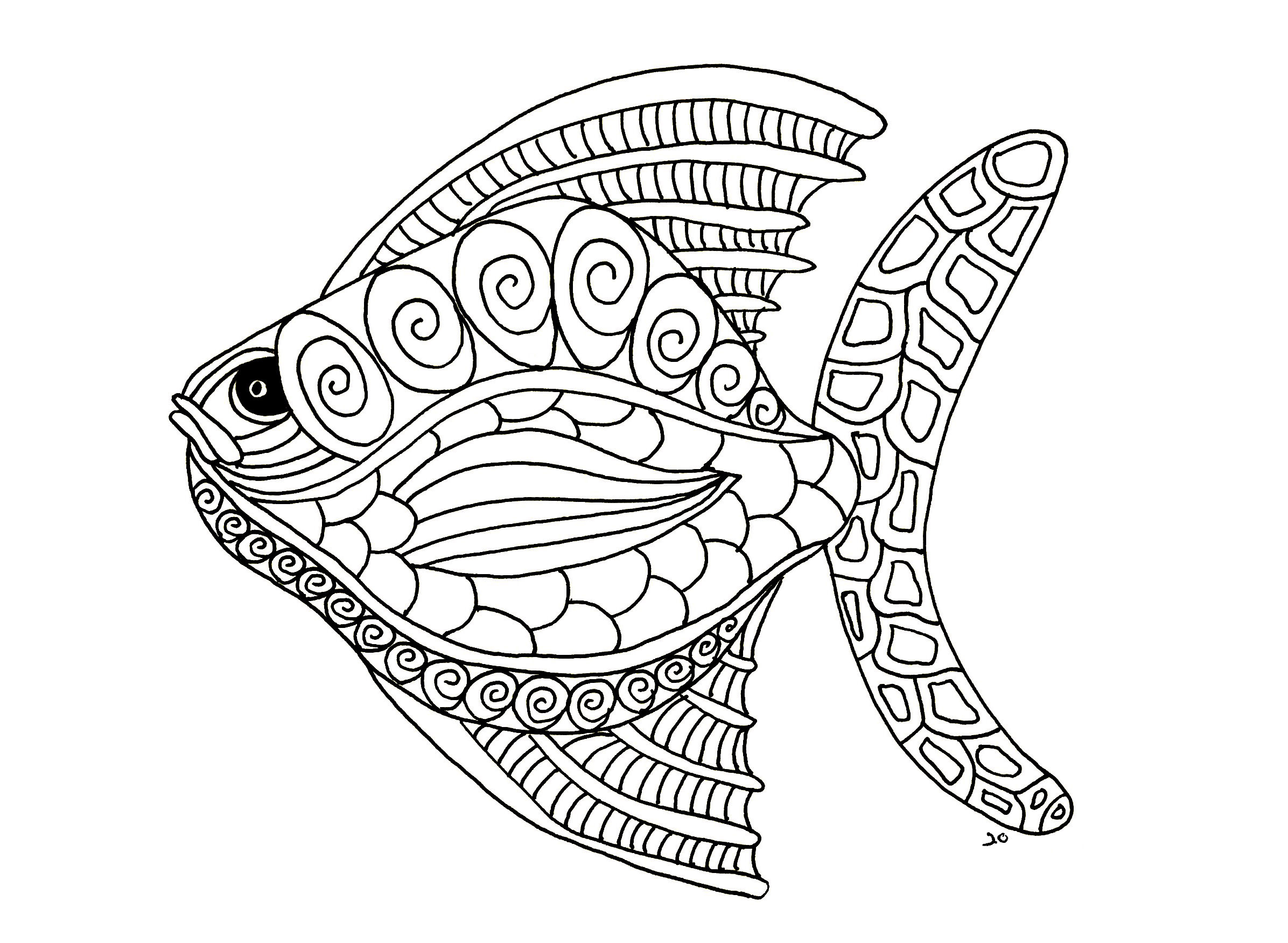 image=poissons coloriage poisson style zentangle version 1 par olivier 1