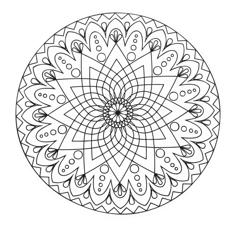 Mandalas à Colorier Beau Images Mandala Abstrait Simple Mandalas Coloriages Difficiles