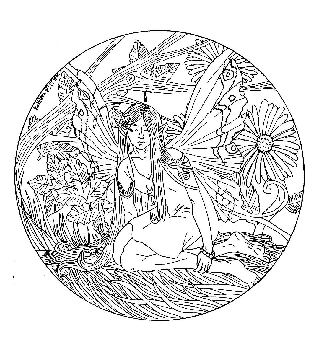 image=characters mandala a colorier personnages elf 1