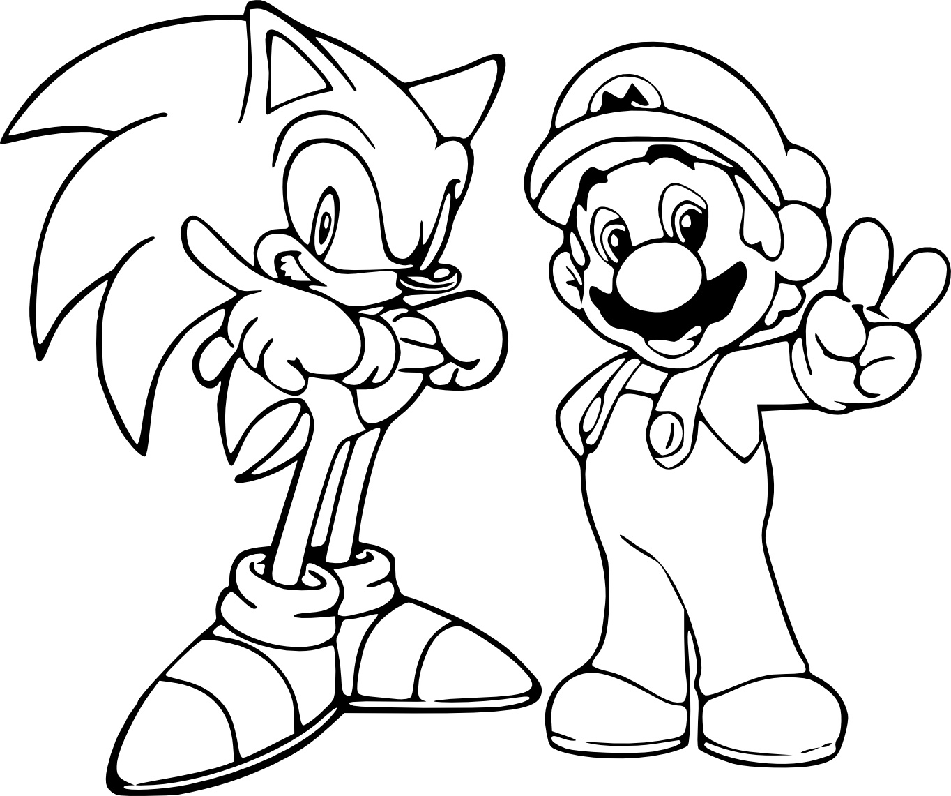 Mario Coloriage à Imprimer Luxe Galerie Coloriage De Sonic