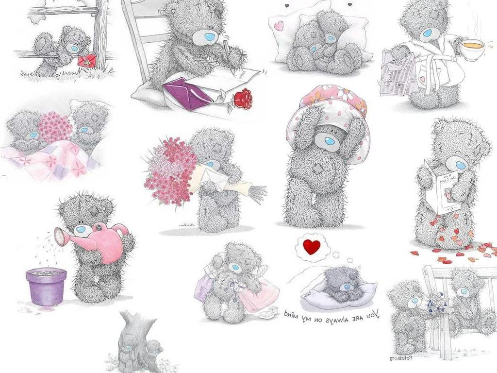 wallpapers tatty teddy flower me to you free screensavers
