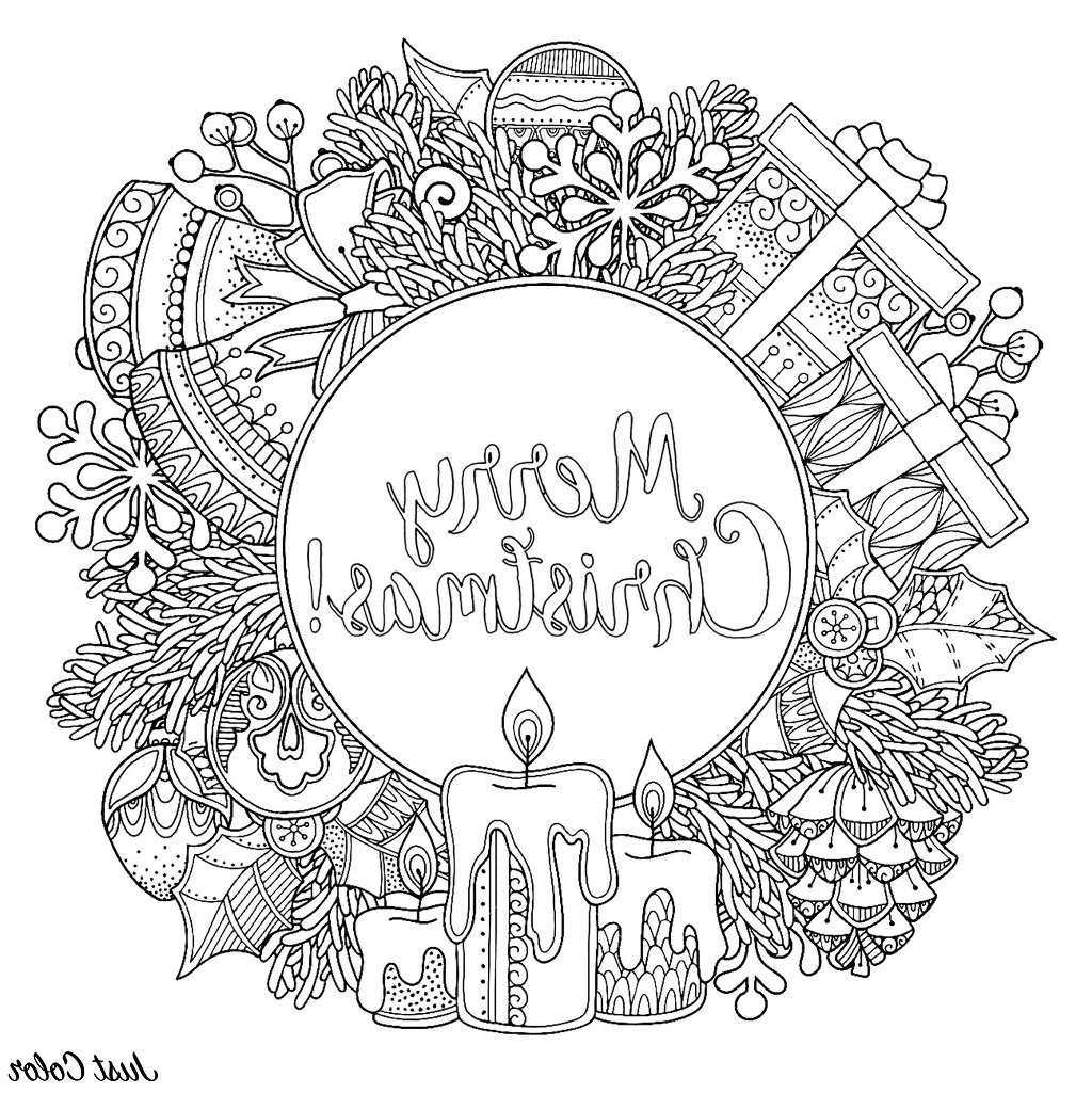 coloriage merry christmas coloriage circulaire