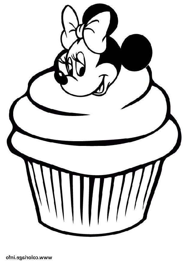 minnie mouse cupcake disney coloriage dessin
