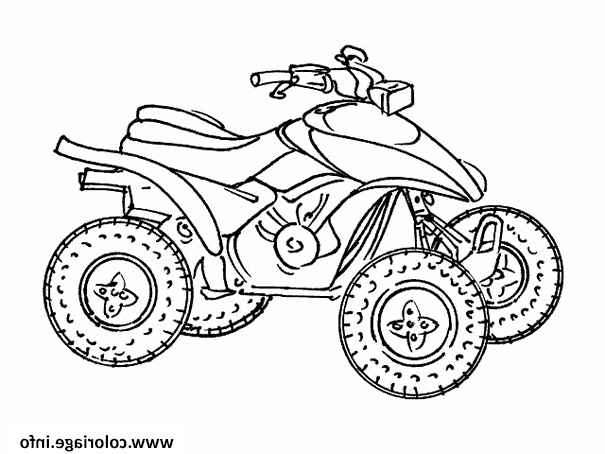 moto quad coloriage