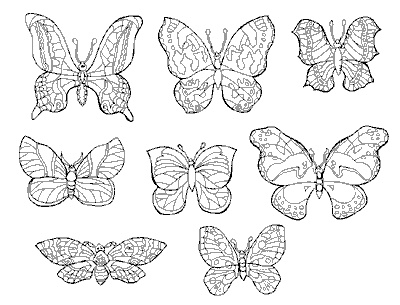imprimer coloriage papillons