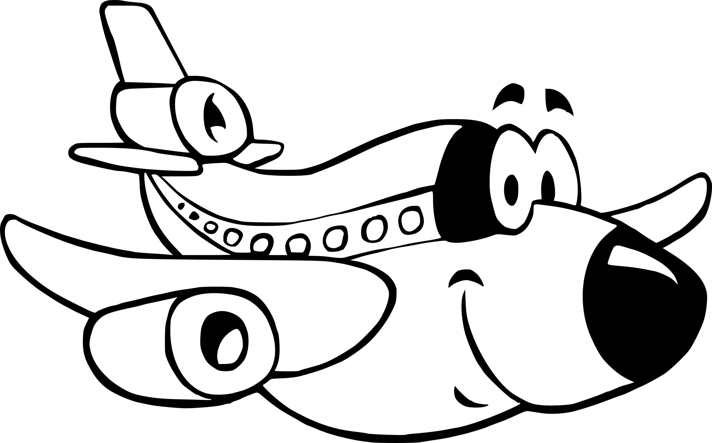 coloriage avion enfant