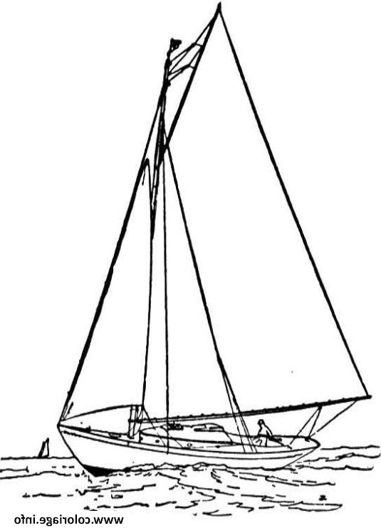 bateau voilier coloriage dessin